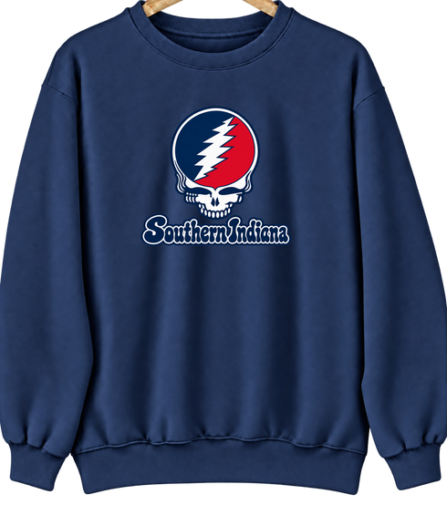 Southern Indiana Stealie Premium Unisex Crewneck — Design: Southern Indiana University of — Navy