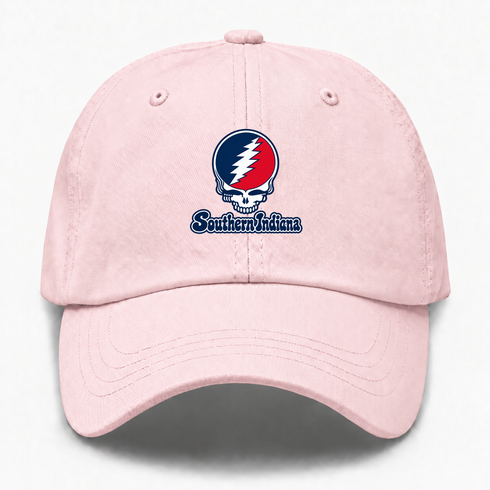 Southern Indiana Stealie Premium Unisex Dad Hat — Design: Southern Indiana University of — Pink