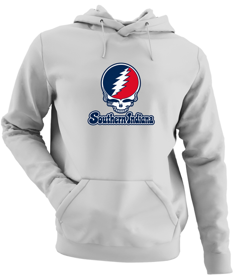 Southern Indiana Stealie Premium Unisex Hoodie — Design: Southern Indiana University of — Sport Grey