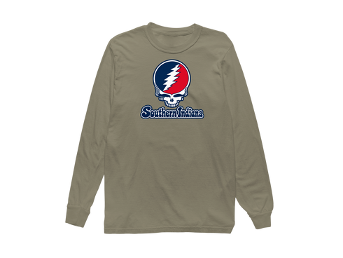 Southern Indiana Stealie Premium Unisex Long-Sleeve — Design: Southern Indiana University of — Sandstone