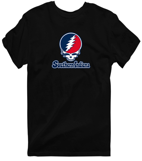 Southern Indiana Stealie Premium Unisex T-Shirt — Design: Southern Indiana University of — Black