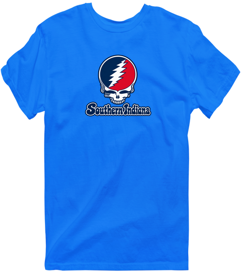 Southern Indiana Stealie Premium Unisex T-Shirt — Design: Southern Indiana University of — Royal