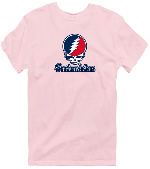 Southern Indiana Stealie Premium Unisex T-Shirt — Design: Southern Indiana University of — Light Pink