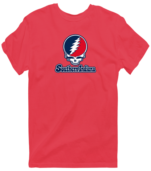 Southern Indiana Stealie Premium Unisex T-Shirt — Design: Southern Indiana University of — Heather Red