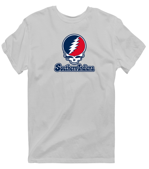 Southern Indiana Stealie Premium Unisex T-Shirt — Design: Southern Indiana University of — Sport Grey