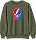 Southern Methodist Stealie Premium Unisex Crewneck — Design: Southern Methodist University — Military Green