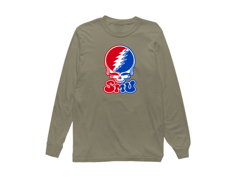 Southern Methodist Stealie Premium Unisex Long-Sleeve — Design: Southern Methodist University — Sandstone