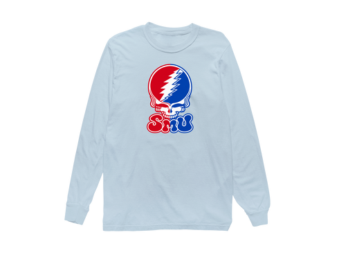 Southern Methodist Stealie Premium Unisex Long-Sleeve — Design: Southern Methodist University — Chambray