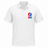 Southern Methodist Stealie Premium Unisex Polo — Design: Southern Methodist University — White
