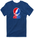 Southern Methodist Stealie Premium Unisex T-Shirt — Design: Southern Methodist University — Navy