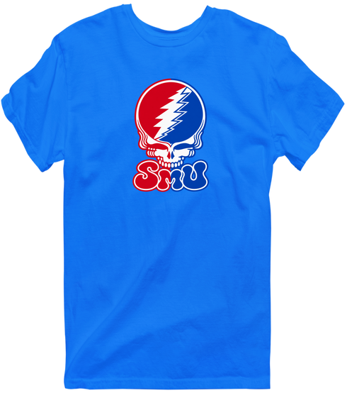 Southern Methodist Stealie Premium Unisex T-Shirt — Design: Southern Methodist University — Royal