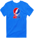 Southern Methodist Stealie Premium Unisex T-Shirt — Design: Southern Methodist University — Royal