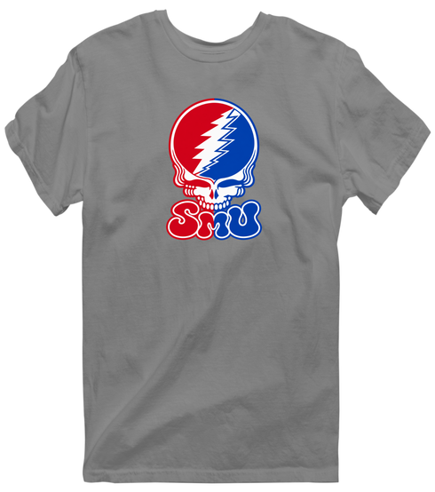 Southern Methodist Stealie Premium Unisex T-Shirt — Design: Southern Methodist University — Dark Heather
