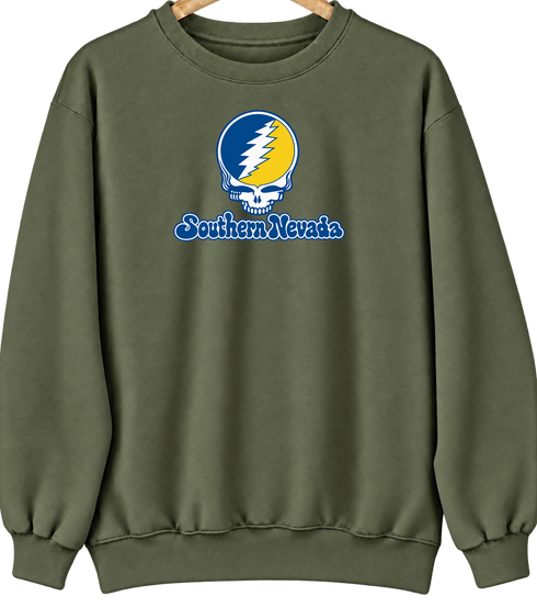 Southern Nevada Stealie Premium Unisex Crewneck — Military Green
