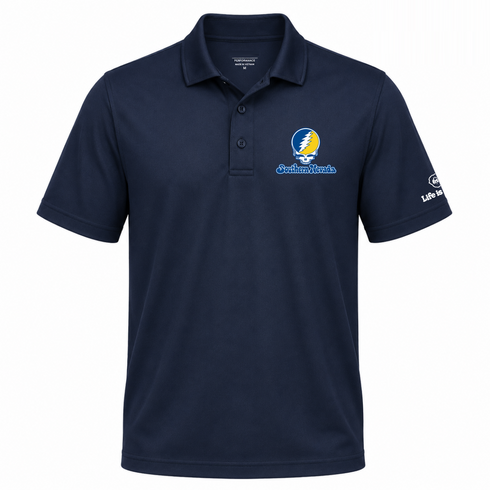 Southern Nevada Stealie Premium Unisex Polo — Design: Southern Nevada College of — Navy