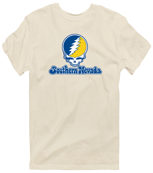 Southern Nevada Stealie Premium Unisex T-Shirt — Design: Southern Nevada College of — Sand