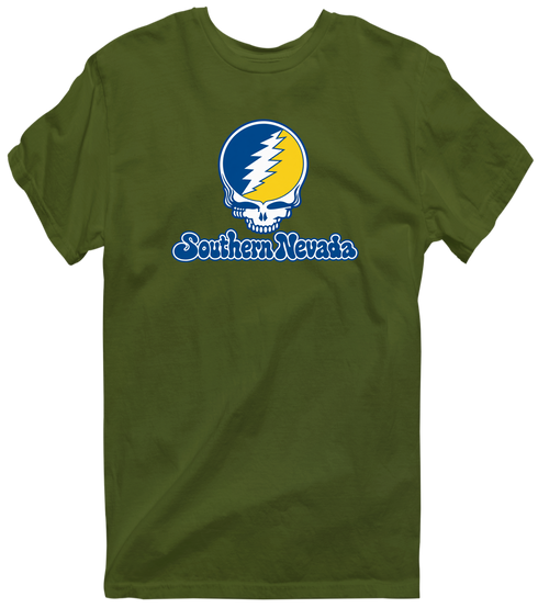 Southern Nevada Stealie Premium Unisex T-Shirt — Design: Southern Nevada College of — Military Green