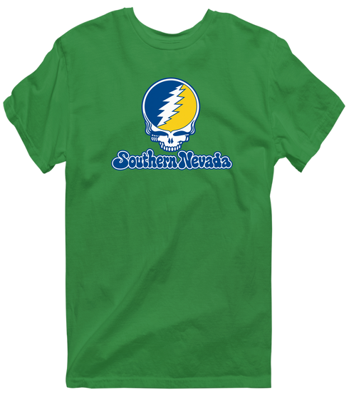 Southern Nevada Stealie Premium Unisex T-Shirt — Design: Southern Nevada College of — Irish Green