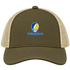Southern Nevada Stealie Premium Unisex Trucker Cap — Design: Southern Nevada College of — Moss/Khaki