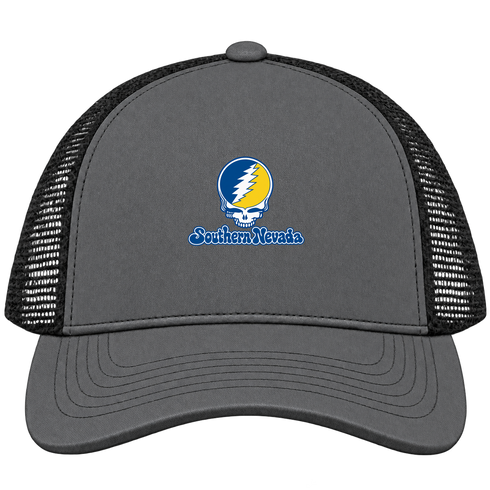 Southern Nevada Stealie Premium Unisex Trucker Cap — Design: Southern Nevada College of — Charcoal/Black