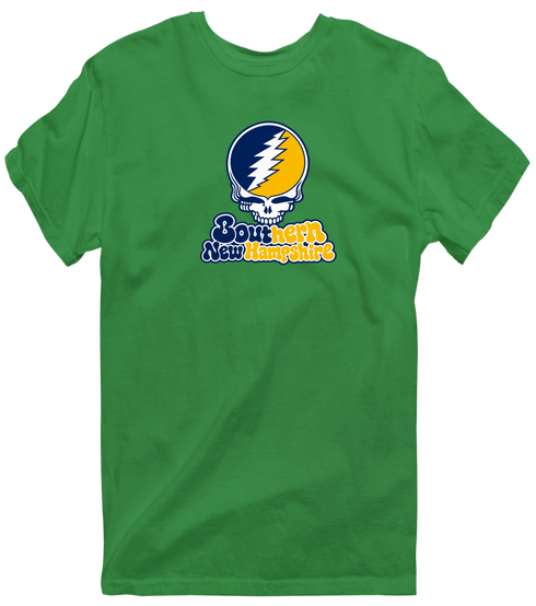 Southern New Hampshire Stealie Premium Unisex T-Shirt — Design: Southern New Hampshire University — Irish Green