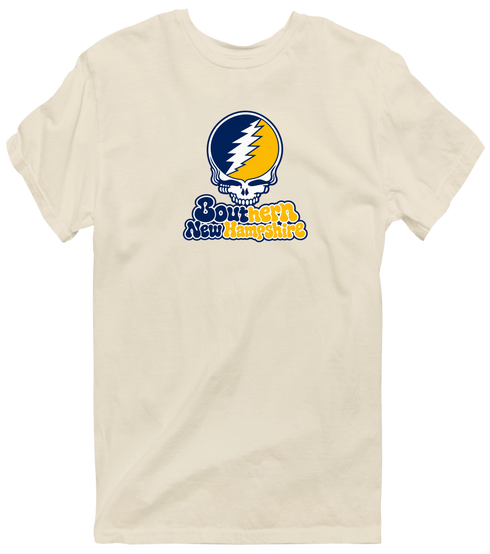 Southern New Hampshire Stealie Premium Unisex T-Shirt — Design: Southern New Hampshire University — Sand
