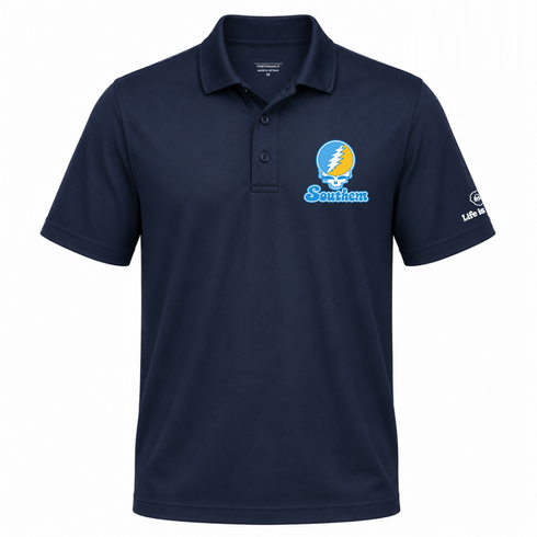 Southern Stealie Premium Unisex Polo — Design: Southern University — Navy