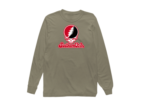 Southern Utah Stealie Premium Unisex Long-Sleeve — Design: Southern Utah University — Sandstone