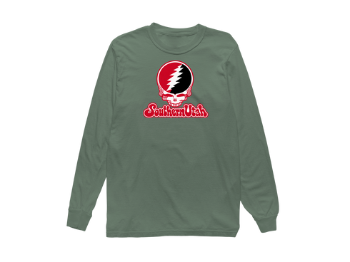 Southern Utah Stealie Premium Unisex Long-Sleeve — Design: Southern Utah University — Light Green