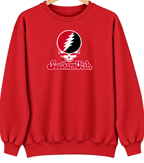 Southern Utah Stealie Premium Unisex Crewneck — Red