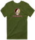 Southwest Minnesota Stealie Premium Unisex T-Shirt — Design: Southwest Minnesota State University — Military Green