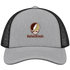 Southwest Minnesota Stealie Premium Unisex Trucker Cap — Design: Southwest Minnesota State University — Heather Grey/Black