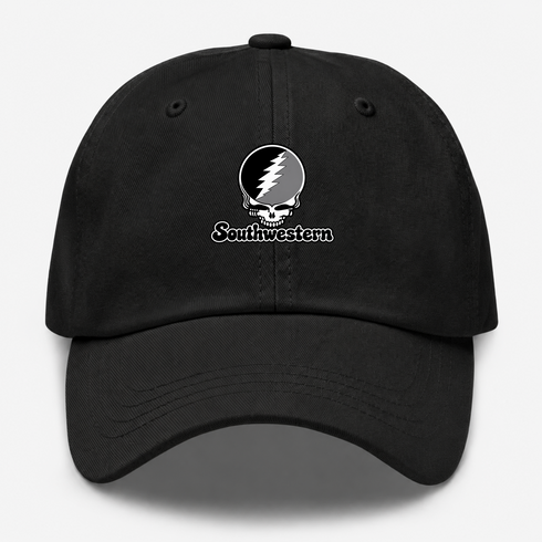 Southwestern Stealie Premium Unisex Dad Hat — Design: Southwestern University — Black
