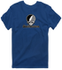 Southwestern Stealie Premium Unisex T-Shirt — Design: Southwestern University — Navy