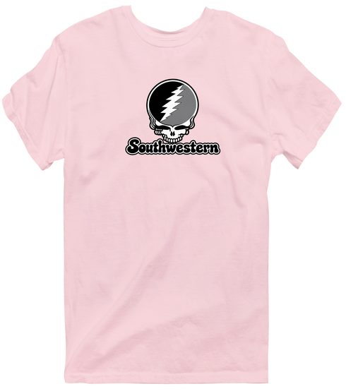 Southwestern Stealie Premium Unisex T-Shirt — Design: Southwestern University — Light Pink