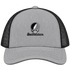 Southwestern Stealie Premium Unisex Trucker Cap — Design: Southwestern University — Heather Grey/Black