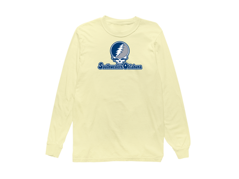 Southwestern Oklahoma Stealie Premium Unisex Long-Sleeve — Design: Southwestern Oklahoma State University — Butter