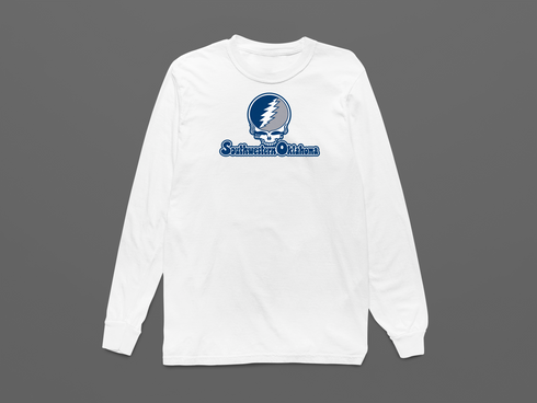 Southwestern Oklahoma Stealie Premium Unisex Long-Sleeve — Design: Southwestern Oklahoma State University — White