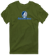 Southwestern Oklahoma Stealie Premium Unisex T-Shirt — Design: Southwestern Oklahoma State University — Military Green