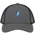 Southwestern Oklahoma Stealie Premium Unisex Trucker Cap — Design: Southwestern Oklahoma State University — Charcoal/Black