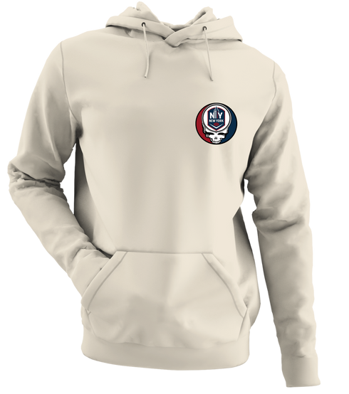 New York Football - Premium Grateful Dead Left Chest Hoodie - Sand - 3