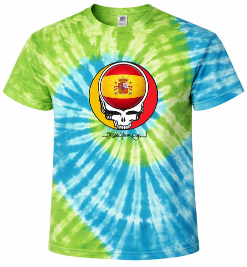 Spain FIFA World Cup Stealie Tie-Dye T-Shirt