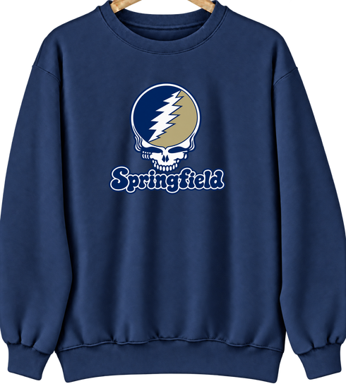 Springfield Stealie Premium Unisex Crewneck — Design: Illinois Springfield University of — Navy