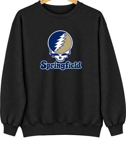 Springfield Stealie Premium Unisex Crewneck — Design: Illinois Springfield University of — Black