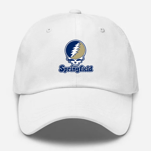 Springfield Stealie Premium Unisex Dad Hat — Design: Illinois Springfield University of — White