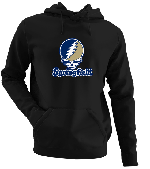 Springfield Stealie Premium Unisex Hoodie — Design: Illinois Springfield University of — Black