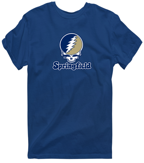Springfield Stealie Premium Unisex T-Shirt — Design: Illinois Springfield University of — Navy