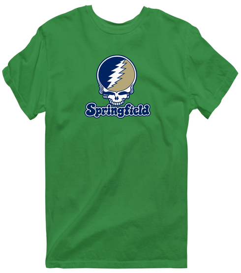 Springfield Stealie Premium Unisex T-Shirt — Design: Illinois Springfield University of — Irish Green