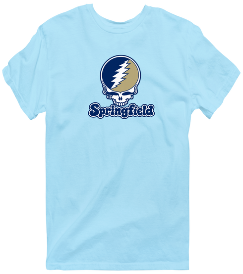 Springfield Stealie Premium Unisex T-Shirt — Design: Illinois Springfield University of — Light Blue