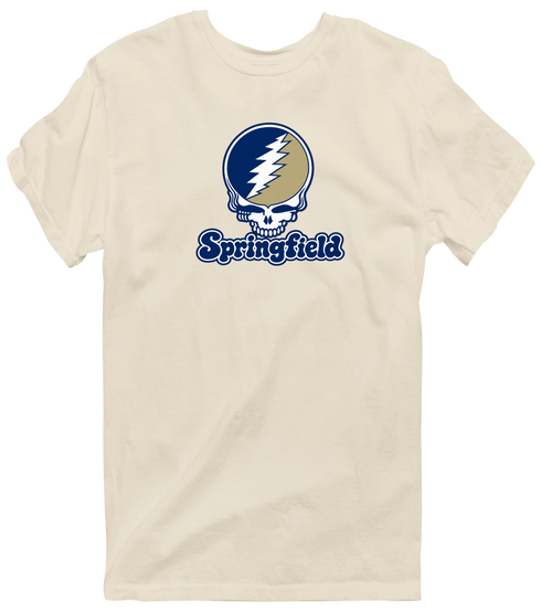 Springfield Stealie Premium Unisex T-Shirt — Design: Illinois Springfield University of — Sand